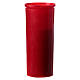 Veilleuse simple rouge cire blanche rechange 2 jours s1