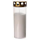 Votive candle with rose image, white wax, 2 days s2