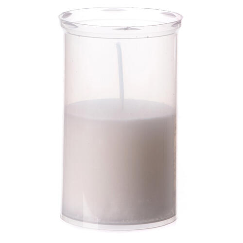 Votive candle spare part, white wax, 1 day, 4x2.5 in 1