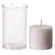 Votive candle spare part, white wax, 1 day, 4x2.5 in s2