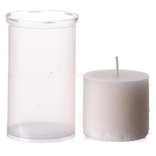 Replacement white wax candle 1 day 10x6 cm 2