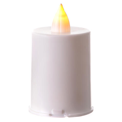 White LED votive candle Jesus 60 days fire effect 2