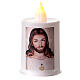 White LED votive candle Jesus 60 days fire effect s1