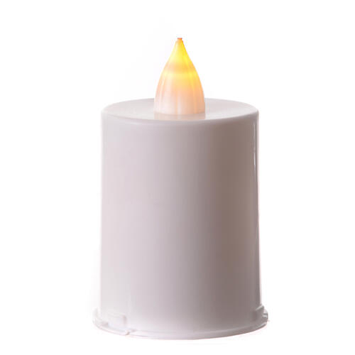 White LED votive candle with Risen Christ image, 60 days 2