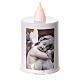 White LED votive candle with Guardian Angel image, 60 days s1