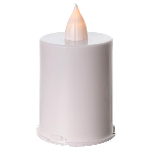 Veilleuse votive LED ange gardien blanche effet flamme 60 jrs 2