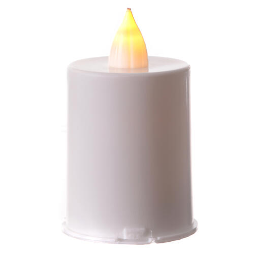 White votive candle with guardian angel LED 60 days 2