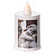 White votive candle with guardian angel LED 60 days s1