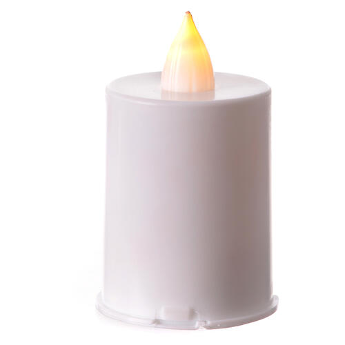 White LED votive candle with hands and cross image, 60 days 2