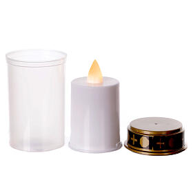 White LED votive candle with lid, 60 days