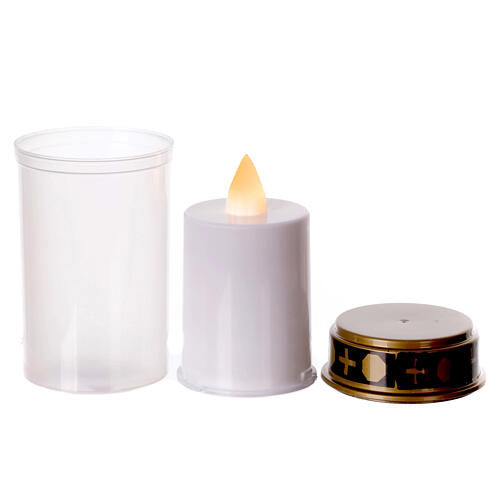 White LED votive candle with lid, 60 days 2