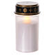 White LED votive candle with lid, 60 days s1