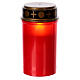 Red LED votive candle wiWhite th lid and picket, 60 days s1