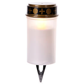 White LED votive candle with lid and picket, 60 days