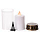White LED votive candle with lid and picket, 60 days s3