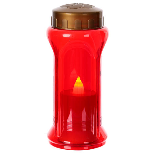 Veilleuse votive rouge Clara LED 60 jrs 1