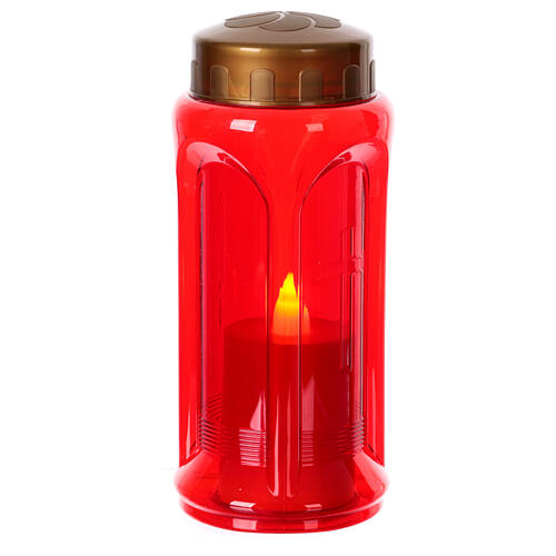 Veilleuse votive rouge Clara LED 60 jrs 2