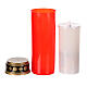 Battery-powered red votive candle, flickering light, 120 days, 8 in s3
