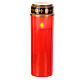 Lumino votivo rosso tremolante Santissimo batteria 21 cm durata 120gg s1