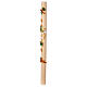 Easter candle written IHS 120 cm branches leaves hand painted s4