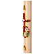 Paschal candle with cross, flowering branches, alfa and omega, 47 in s4