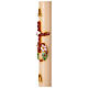Paschal candle with cross, flowering branches, alfa and omega, 47 in s6