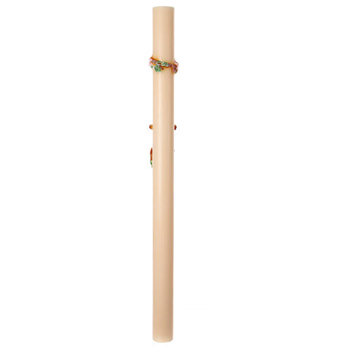 Paschal candle branch cross flowering branch 120 cm hand painted 8