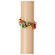 Paschal candle branch cross flowering branch 120 cm hand painted s6
