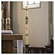 Easter candle green gold decoration angels grapes Alpha Omega 120 cm s2