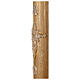 Golden Paschal candle with Baroque cross, alfa and omega, 47 in s3