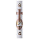 White Paschal candle, 3x47 in, lamb with book s1
