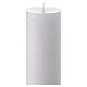 White Easter candle with lamb and book 8x120 cm s4