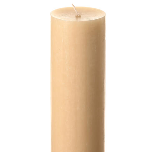Beeswax Paschal candle, 3x47 in, dove over blue cross and golden background 4