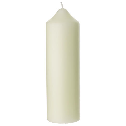 Paschal candle white modern cross gold Alpha Omega red 16.5x5 cm 3