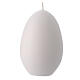 Set of 4 oval white candles with the Paschal lamb, 5x3 in s4