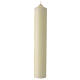 Paschal candle ivory modern cross green Alpha Omega gold 40x7 cm s4