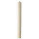 Modern style Easter candle with water green alpha and omega cross decorations 80x8 cm s4