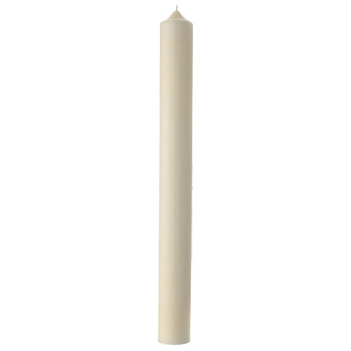 Easter candle ivory rainbow cross Alpha Omega red 80x8 cm 4