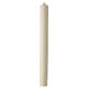 Easter candle ivory rainbow cross Alpha Omega red 80x8 cm s4