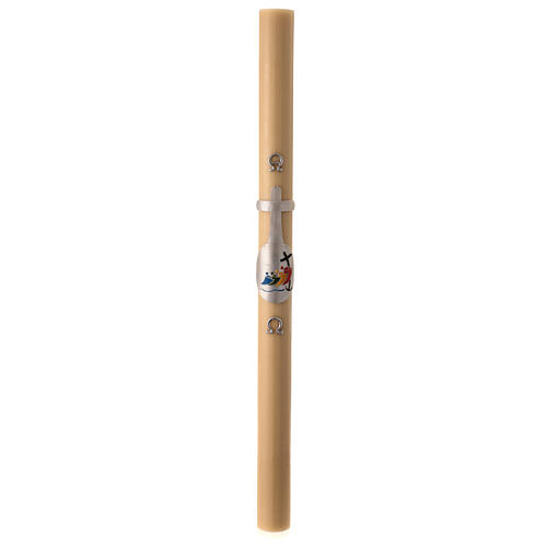 Beeswax Paschal candle with official Jubilee 2025 logo, 47x3 in 2