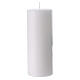 White candle with Jubilee 2025 official logo, 5x2 in s3