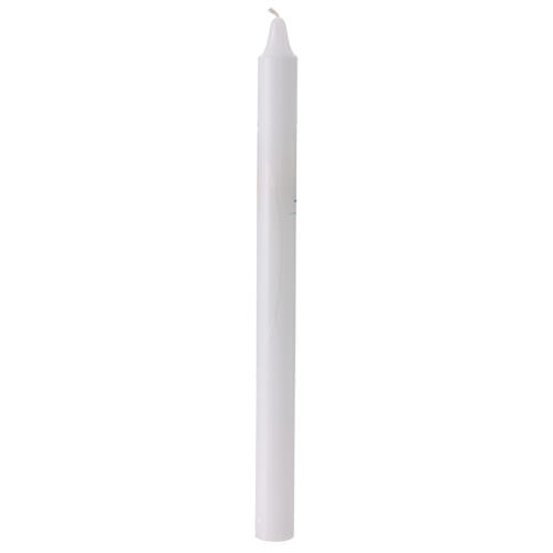 Vela cónica blanca logotipo oficial Peregrinos Esperanza 27 cm 3