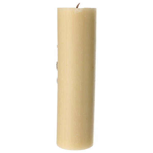 Cero altare calice uva in oro bassorilievo 30X8 cm 5