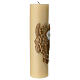 Cero altare calice uva in oro bassorilievo 30X8 cm s2
