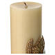 Cero altare calice uva in oro bassorilievo 30X8 cm s3