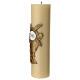 Cero altare calice uva in oro bassorilievo 30X8 cm s4