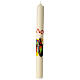 Paschal candle with modern colorful collage black cross, 80x8 cm s1
