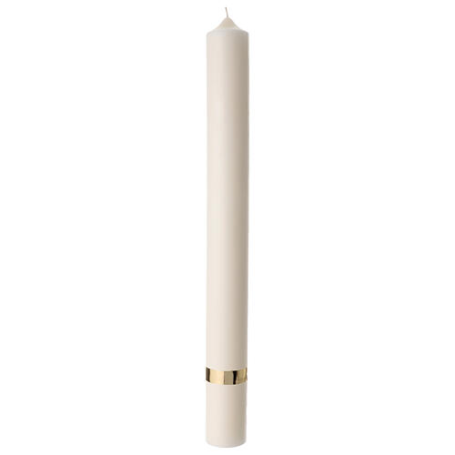 Paschal Candle with Golden Alpha Omega Cross Red Lines 80x8 cm 5