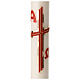 Paschal Candle with Golden Alpha Omega Cross Red Lines 80x8 cm s2