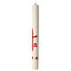 Paschal Candle with Golden Alpha Omega Cross Red Lines 80x8 cm s3